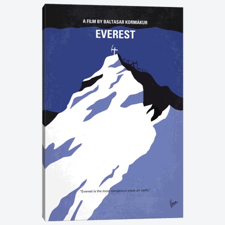 Everest Minimal Movie Poster Canvas Print #CKG531} by Chungkong Art Print