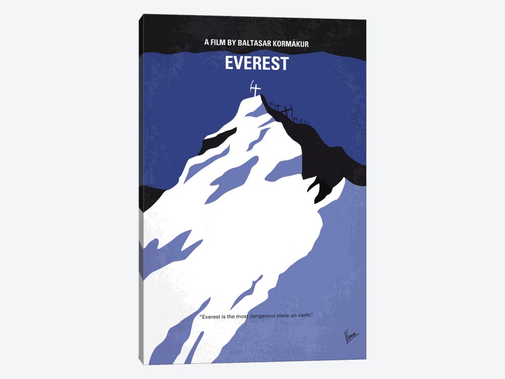 Everest Minimal Movie Poster by Chungkong 1-piece Canvas Print