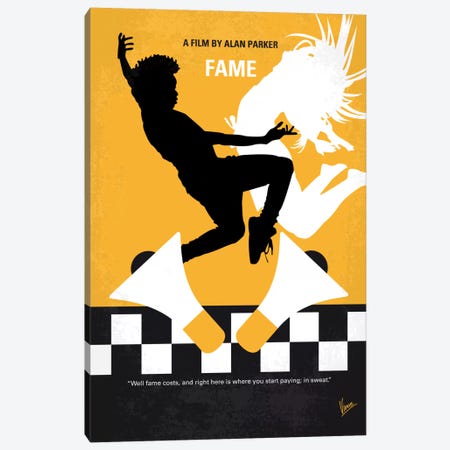 Fame Minimal Movie Poster Canvas Print #CKG535} by Chungkong Canvas Wall Art
