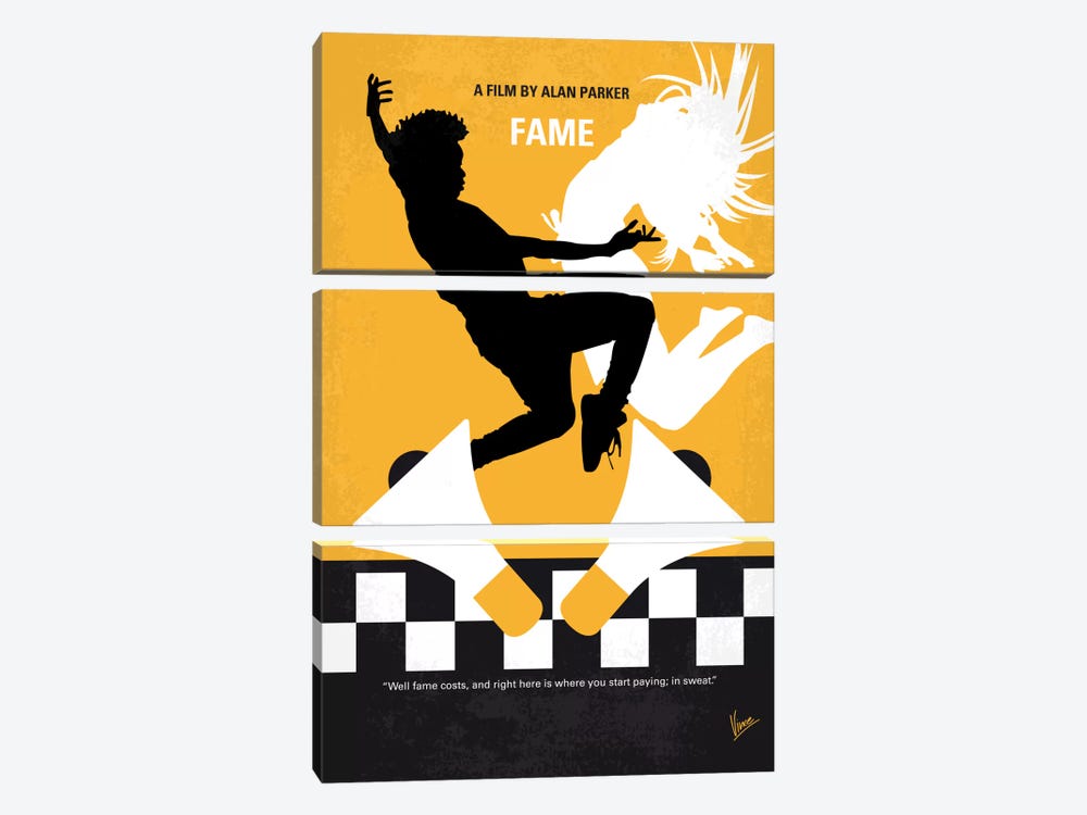 Fame Minimal Movie Poster by Chungkong 3-piece Canvas Art Print