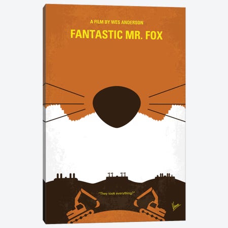 Fantastic Mr. Fox Minimal Movie Poster Canvas Print #CKG536} by Chungkong Canvas Wall Art
