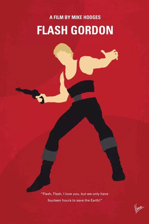 Flash Gordon Minimal Movie Poster