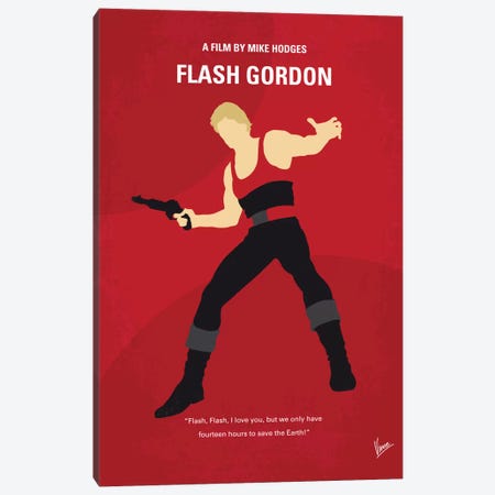 Flash Gordon Minimal Movie Poster Canvas Print #CKG537} by Chungkong Canvas Artwork