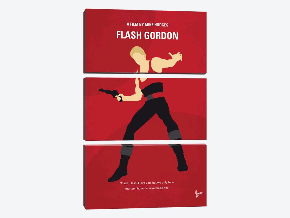 Flash Gordon Minimal Movie Poster by Chungkong 3-piece Canvas Art Print