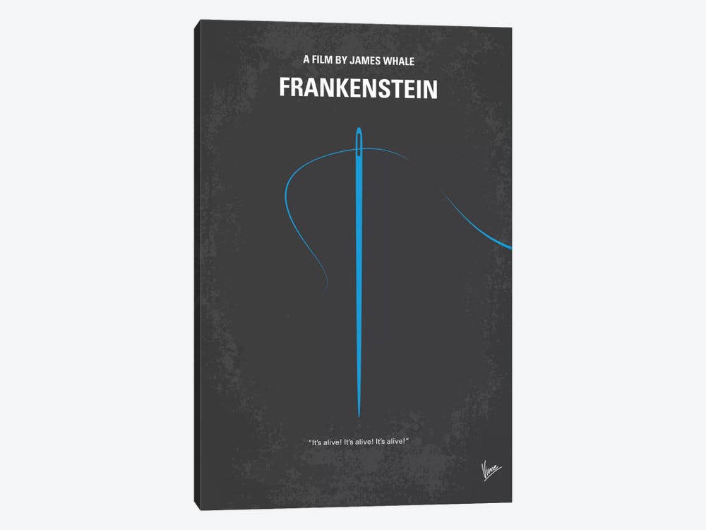 Frankenstein Minimal Movie Poster by Chungkong 1-piece Canvas Print