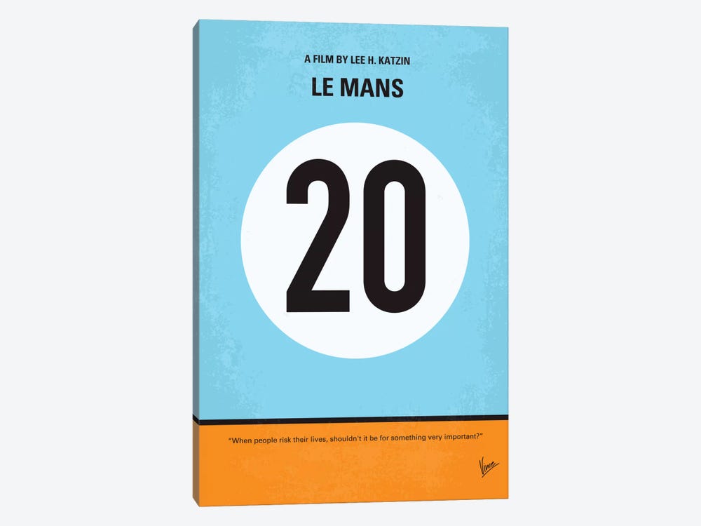 Le Mans Minimal Movie Poster by Chungkong 1-piece Art Print