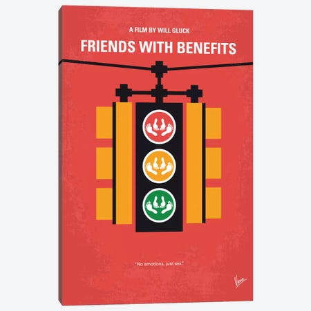 Friends With Benefits Minimal Movie Poster Canvas Print #CKG542} by Chungkong Canvas Artwork