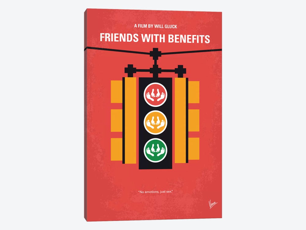 Friends With Benefits Minimal Movie Poster by Chungkong 1-piece Art Print