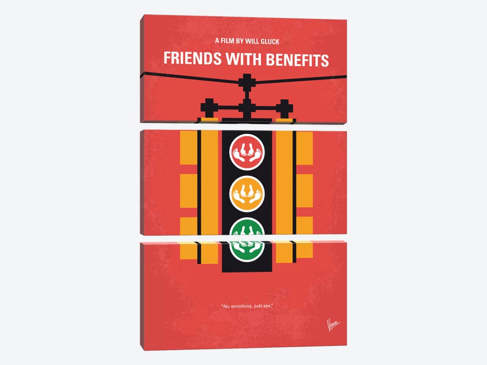 Friends With Benefits Minimal Movie Poster by Chungkong 3-piece Canvas Print