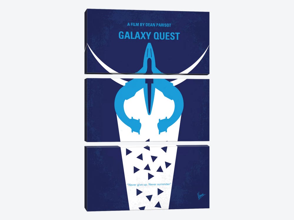Galaxy Quest Minimal Movie Poster by Chungkong 3-piece Canvas Art