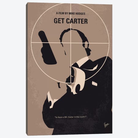 Get Carter Minimal Movie Poster Canvas Print #CKG546} by Chungkong Canvas Print