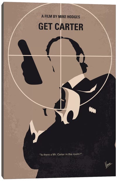 Get Carter Minimal Movie Poster Canvas Art Print - Chungkong's Thriller Movie Posters