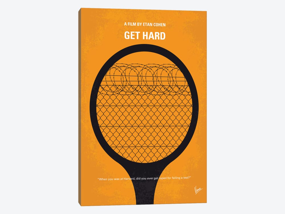 Get Hard Minimal Movie Poster by Chungkong 1-piece Canvas Artwork