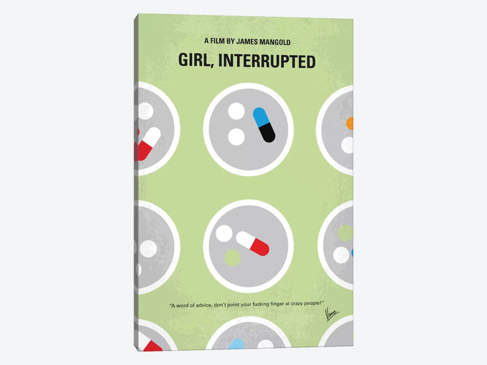 Girl Interrupted Minimal Movie Poster by Chungkong 1-piece Canvas Print