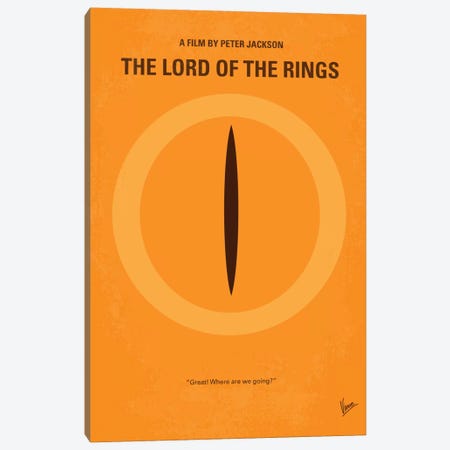 Lord Of The Rings Minimal Movie Poster Canvas Print #CKG54} by Chungkong Canvas Art Print