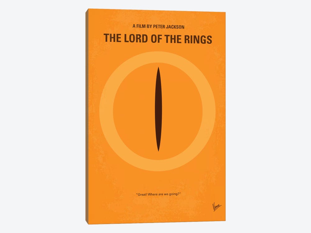 Lord Of The Rings Minimal Movie Poster by Chungkong 1-piece Canvas Artwork