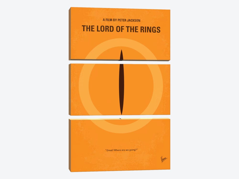Lord Of The Rings Minimal Movie Poster by Chungkong 3-piece Canvas Wall Art