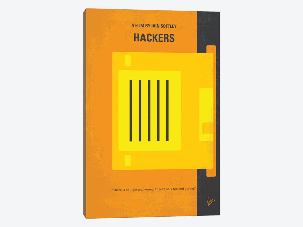 Hackers Minimal Movie Poster by Chungkong 1-piece Canvas Wall Art