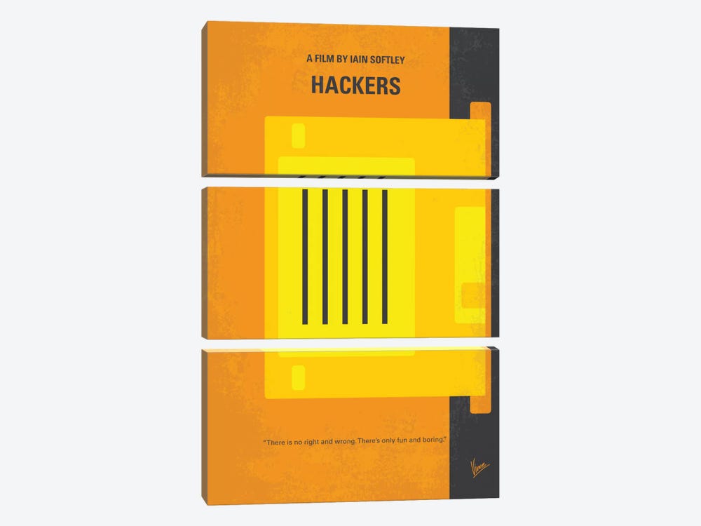 Hackers Minimal Movie Poster by Chungkong 3-piece Canvas Artwork