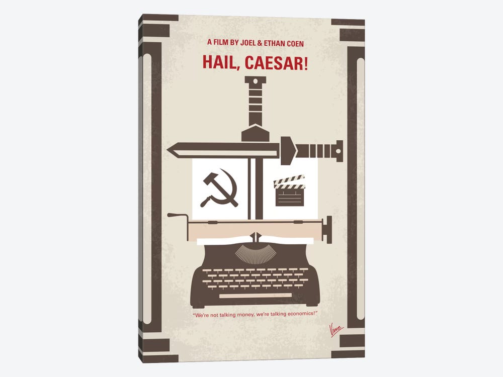 Hail, Caesar! Minimal Movie Poster by Chungkong 1-piece Canvas Art Print