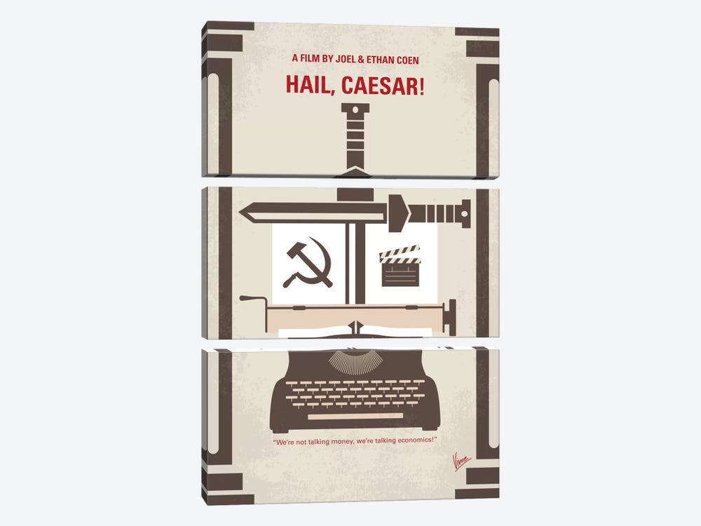 Hail, Caesar! Minimal Movie Poster by Chungkong 3-piece Art Print