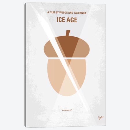 Ice Age Minimal Movie Poster Canvas Print #CKG55} by Chungkong Canvas Art Print
