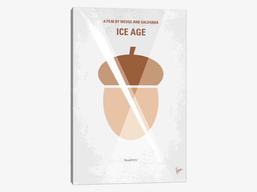 Ice Age Minimal Movie Poster by Chungkong 1-piece Canvas Print