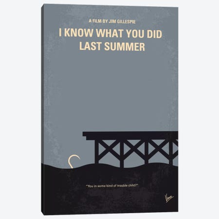I Know What You Did Last Summer Minimal Movie Poster Canvas Print #CKG563} by Chungkong Canvas Artwork
