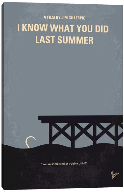 I Know What You Did Last Summer Minimal Movie Poster Canvas Art Print - Chungkong's Thriller Movie Posters