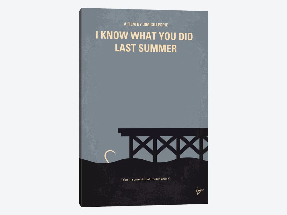 I Know What You Did Last Summer Minimal Movie Poster by Chungkong 1-piece Canvas Wall Art