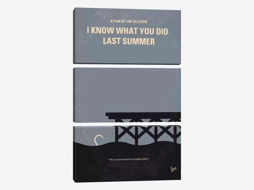 I Know What You Did Last Summer Minimal Movie Poster by Chungkong 3-piece Canvas Artwork