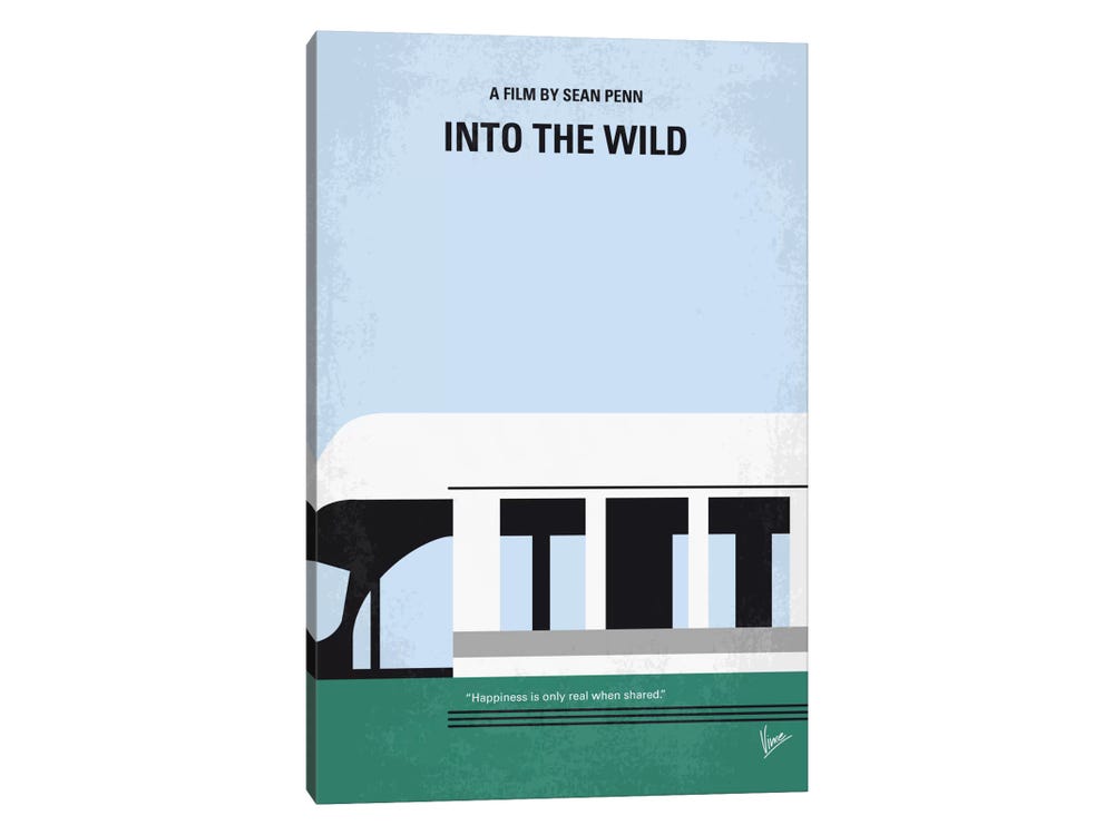 Into The Wild Minimal Movie Poster Canva - Canvas Wall Art