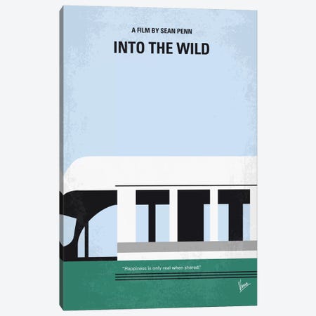 Into The Wild Minimal Movie Poster Canvas Print #CKG568} by Chungkong Canvas Artwork