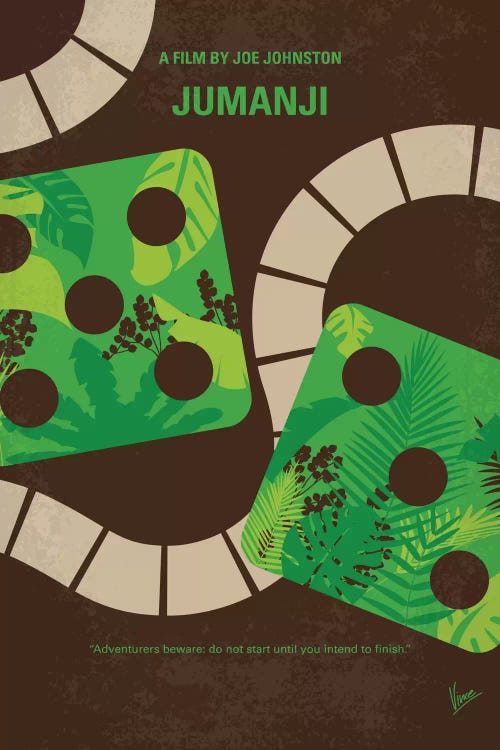Jumanji Minimal Movie Poster by Chungkong wall art