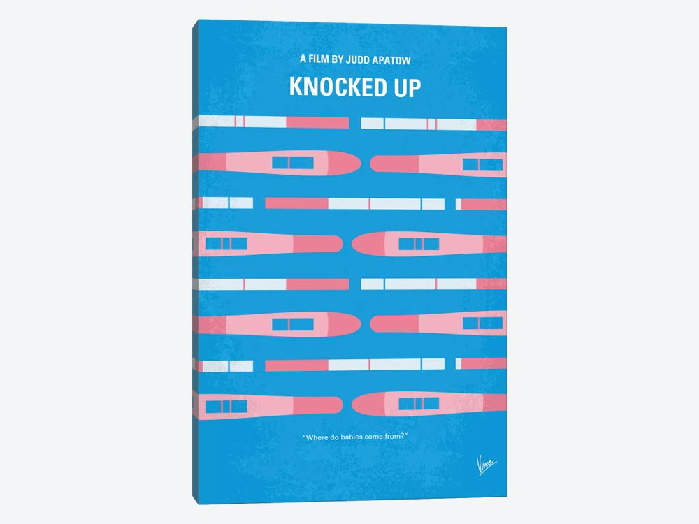 Knocked Up Minimal Movie Poster by Chungkong 1-piece Canvas Print