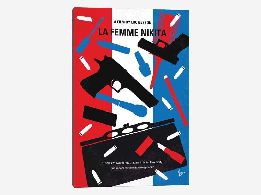 La Femme Nikita Minimal Movie Poster by Chungkong 1-piece Canvas Artwork