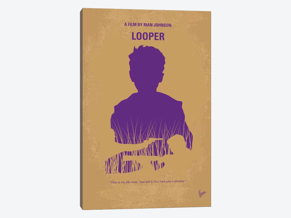 Looper Minimal Movie Poster by Chungkong 1-piece Canvas Art