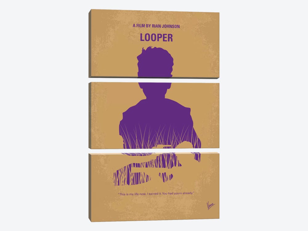 Looper Minimal Movie Poster by Chungkong 3-piece Canvas Artwork
