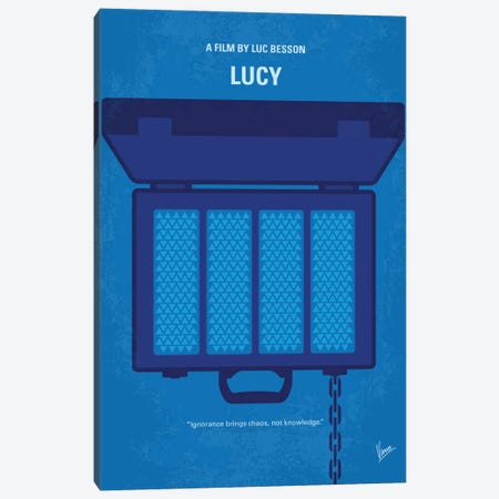 Lucy Minimal Movie Poster Canvas Print #CKG578} by Chungkong Canvas Print