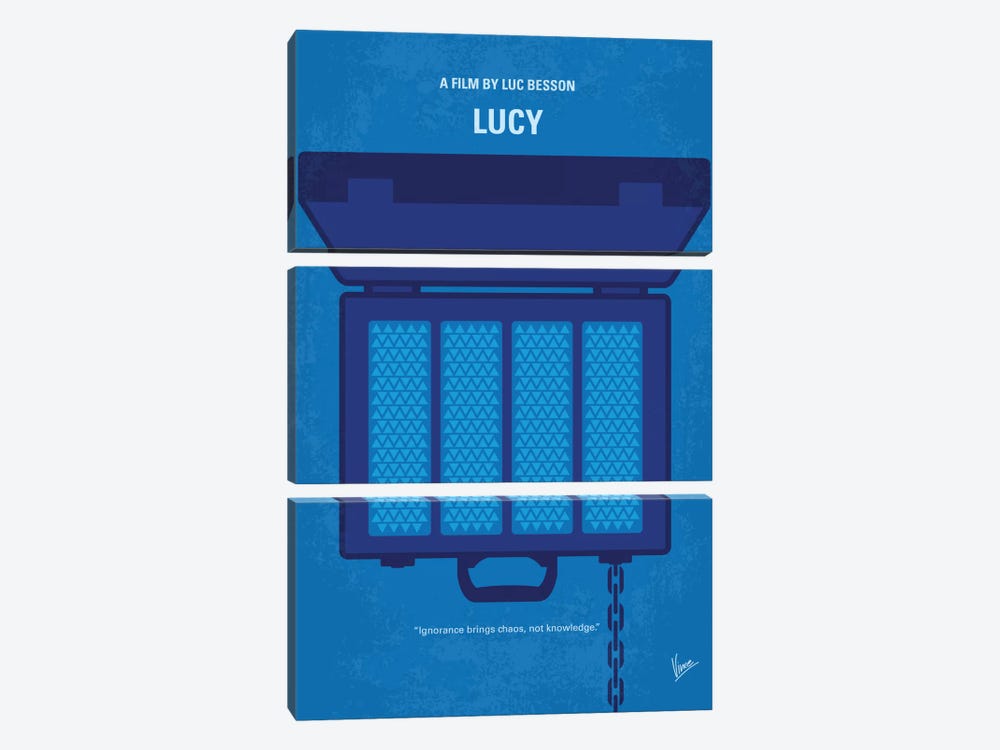 Lucy Minimal Movie Poster by Chungkong 3-piece Canvas Artwork