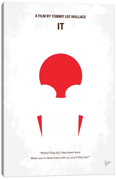 It Minimal Movie Poster Canvas Art Print - Chungkong's Horror Movie Posters