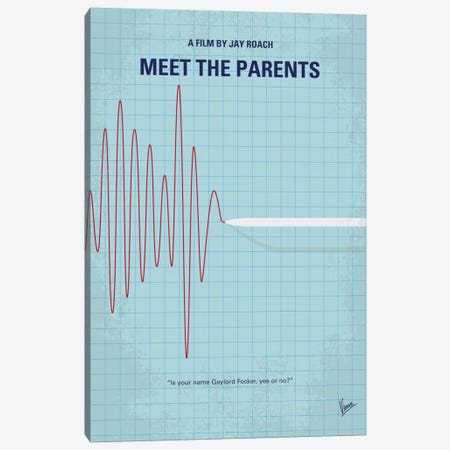 Meet The Parents Minimal Movie Poster Canvas Print #CKG583} by Chungkong Canvas Artwork