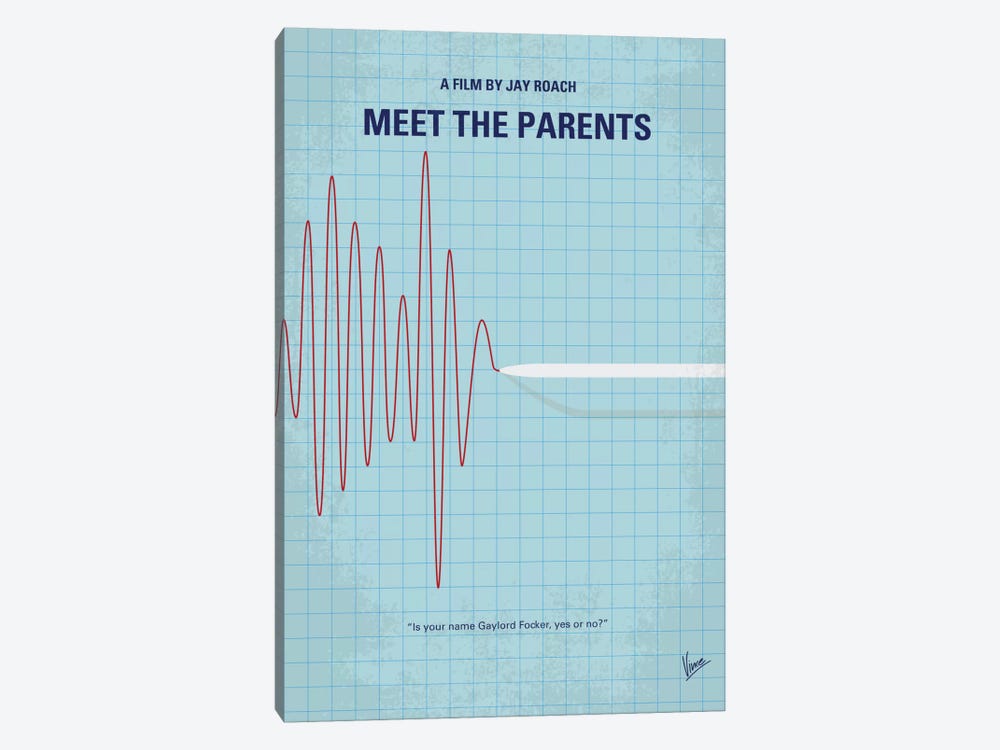 Meet The Parents Minimal Movie Poster by Chungkong 1-piece Canvas Art