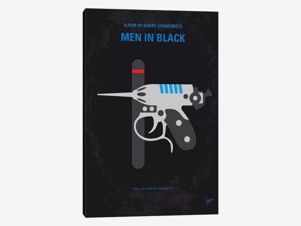 Men In Black Minimal Movie Poster by Chungkong 1-piece Canvas Art Print