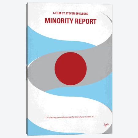 Minority Report Minimal Movie Poster Canvas Print #CKG585} by Chungkong Art Print