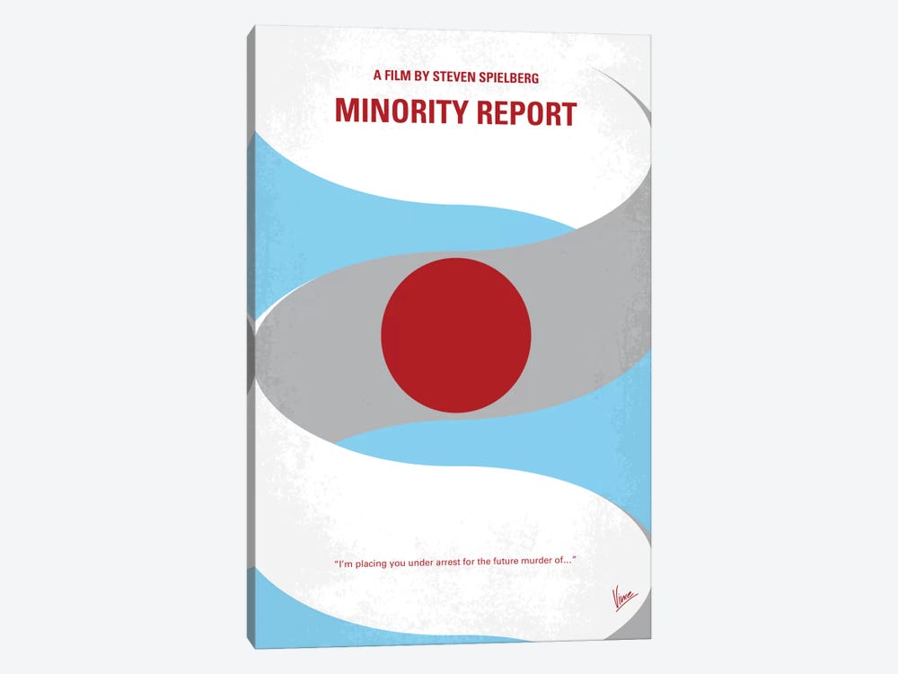 Minority Report Minimal Movie Poster by Chungkong 1-piece Canvas Wall Art