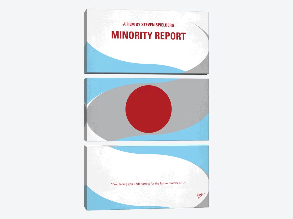Minority Report Minimal Movie Poster by Chungkong 3-piece Canvas Wall Art