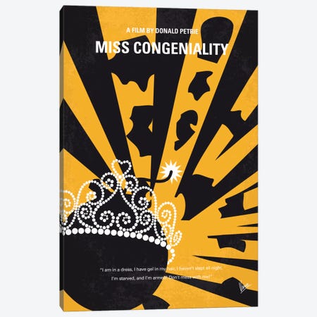 Miss Congeniality Minimal Movie Poster Canvas Print #CKG586} by Chungkong Canvas Art Print