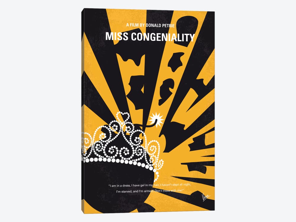 Miss Congeniality Minimal Movie Poster by Chungkong 1-piece Art Print