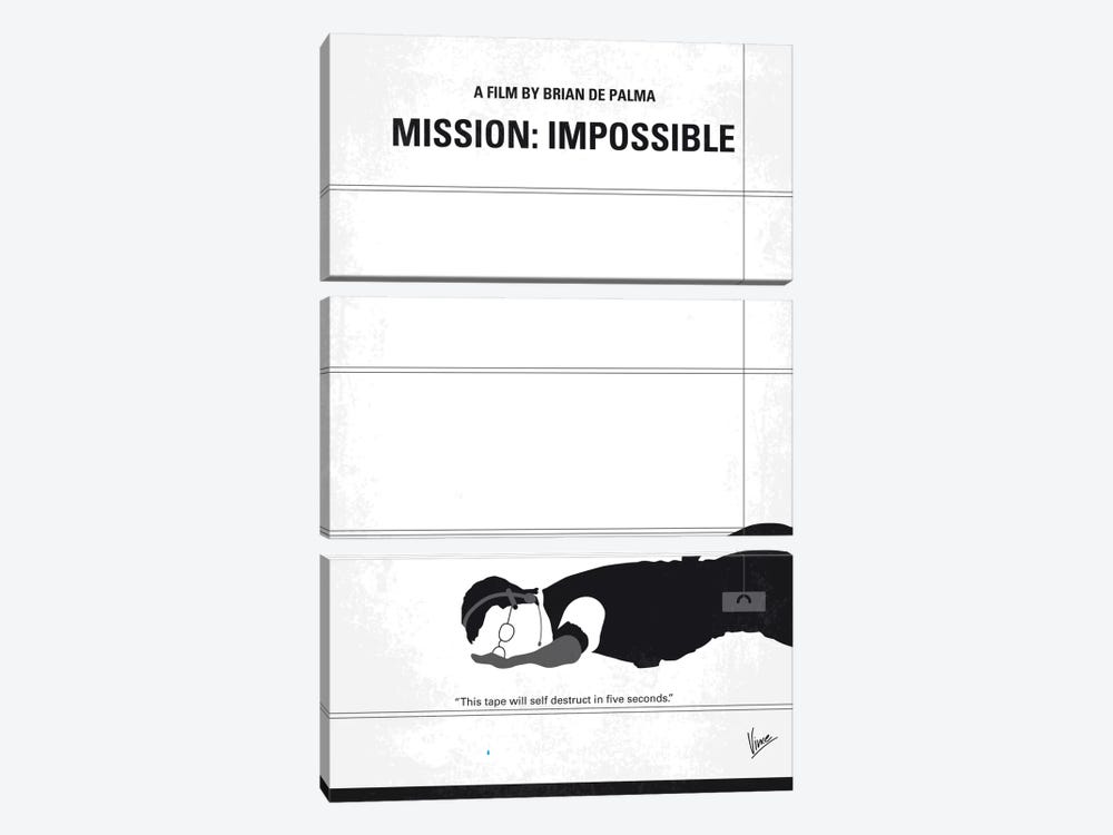 Mission: Impossible Minimal Movie Poster by Chungkong 3-piece Canvas Artwork